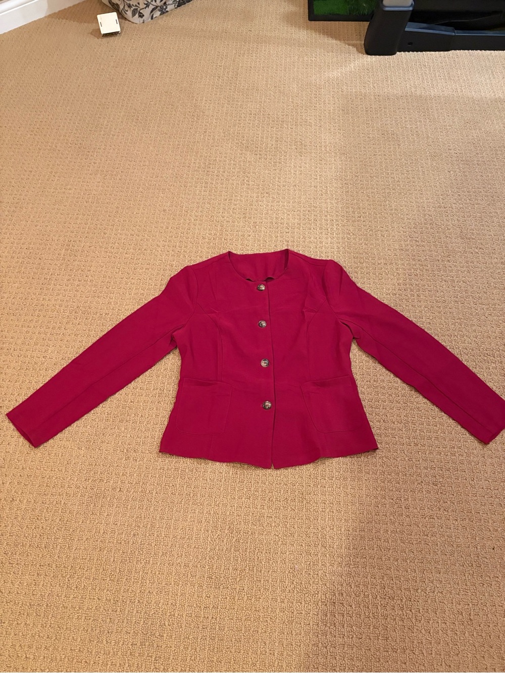 Women's Cabernet Button-Front Tailored Blazer